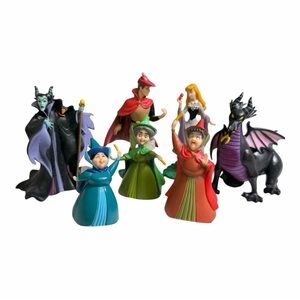 Disney Sleeping Beauty 7-Piece PVC Figurine Cake Topper Set